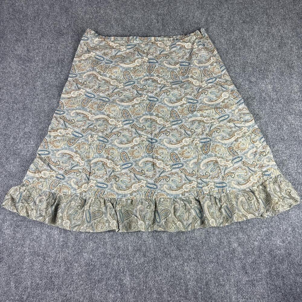 Paisley midi skirt with zipper Gap